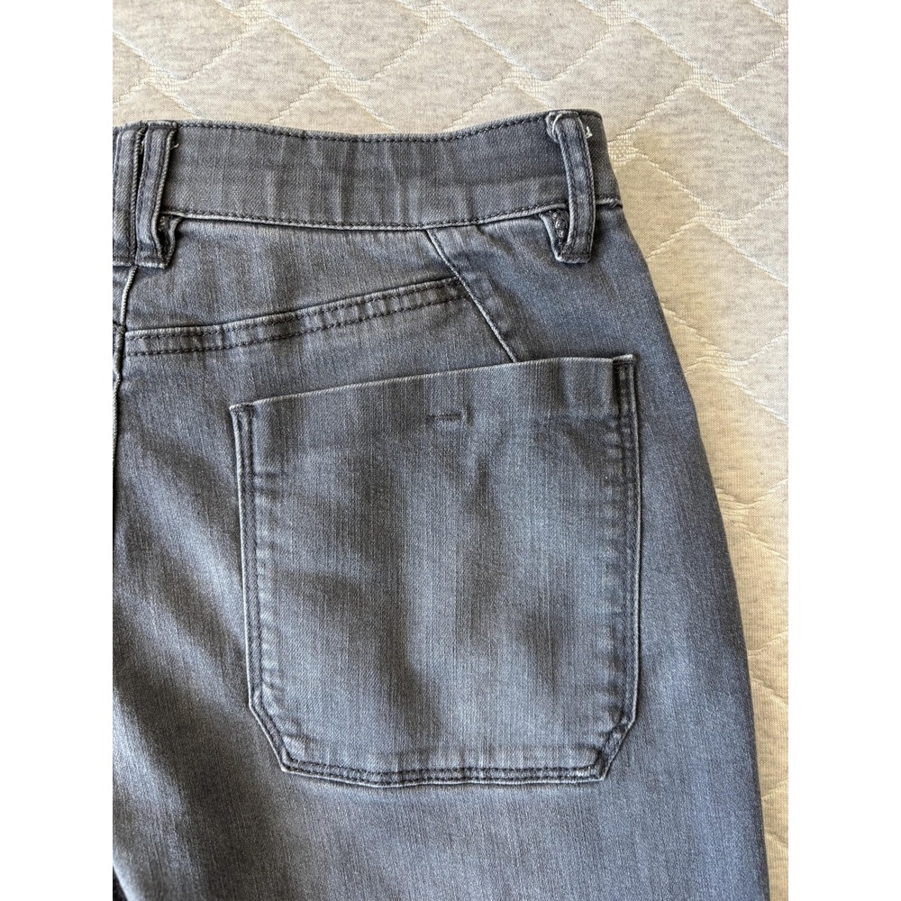 Wit & Wisdom Jeans Womens 8 Gray Wide Leg Crop High Rise Stretch Trousers Pants - Picture 3 of 10